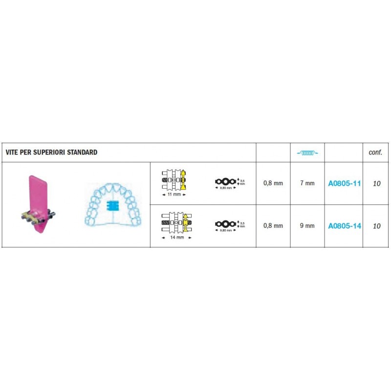 VITE PER SUPERIORI STANDARD A0805 Leone - 10 pz