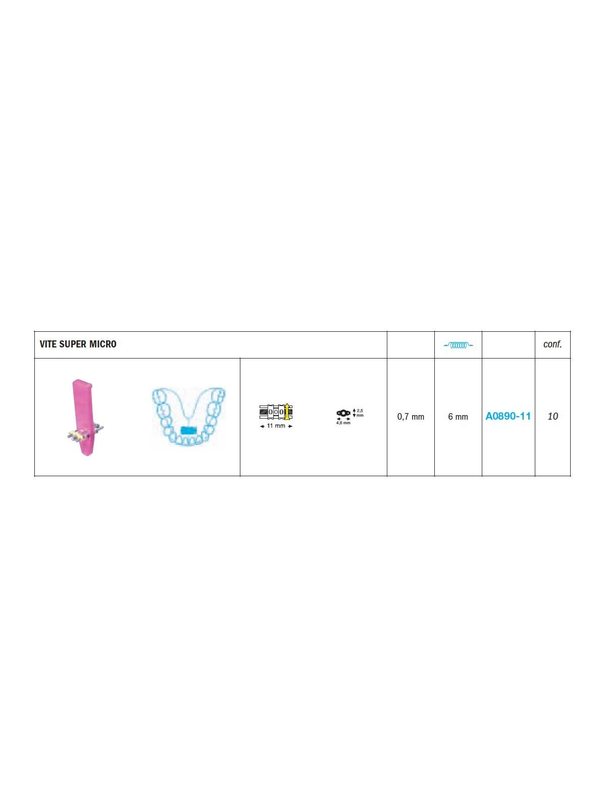 VITE SUPER MICRO A0890-11 Leone - 10 pz